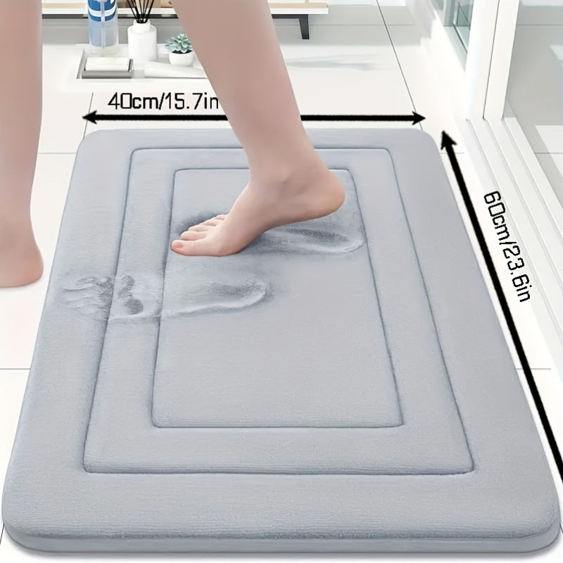 Coral Fleece Bathroom Floor Mat