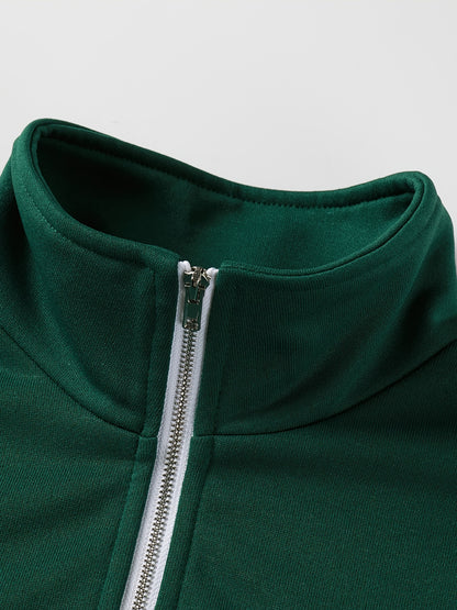 Casual zip-up sweatshirt