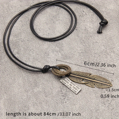 Feather Pendant Necklace