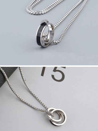 Double Ring Necklace