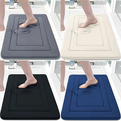 Coral Fleece Bathroom Floor Mat