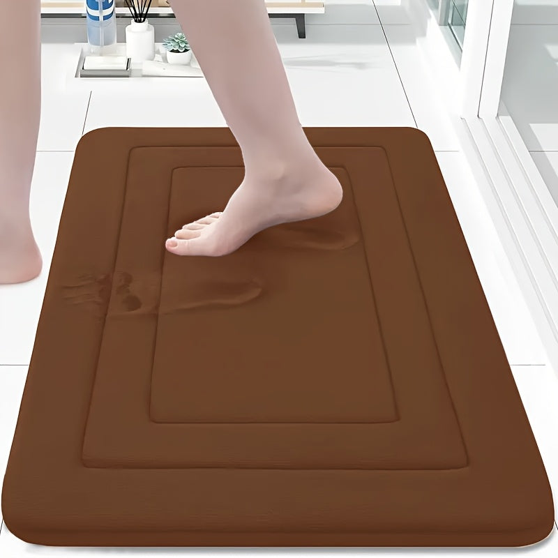 Coral Fleece Bathroom Floor Mat