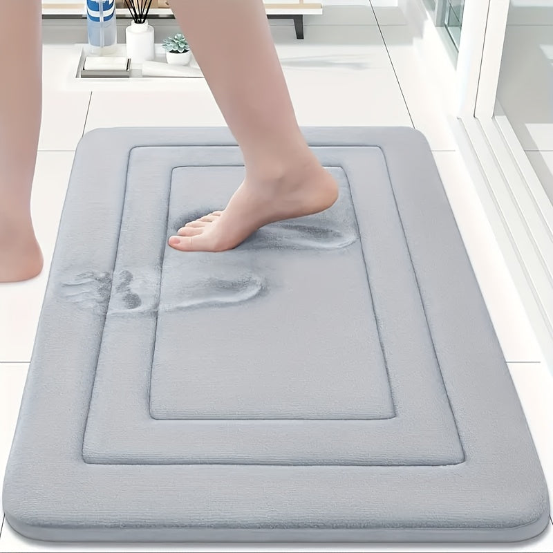 Coral Fleece Bathroom Floor Mat